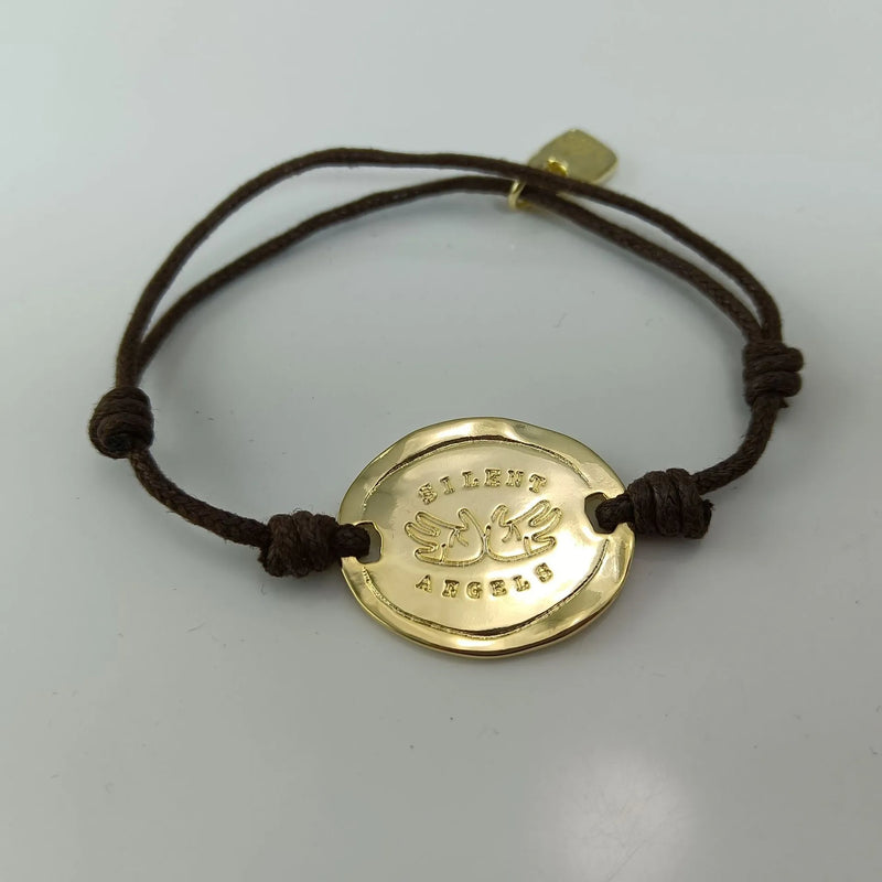 925 Silver 14k Leather Cord Bracelet Festive Jewelry Gift