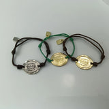 925 Silver 14k Leather Cord Bracelet Festive Jewelry Gift