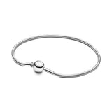 S925 Sterling Silver Heart Charm for Women DIY Crown Bracelet
