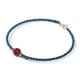 Natural Cinnabar Crystal Bracelets Round Beads Bracelets for Women Men