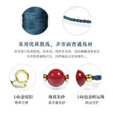 Natural Cinnabar Crystal Bracelets Round Beads Bracelets for Women Men