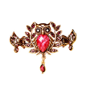 Rhinestone Owl Hair Clips Crab Claw Hairpin Hair Jewelry Accessories