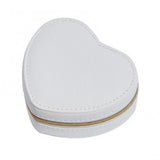PU Heart Shape Jewelry Box Earring Holder Zipper Travel Box
