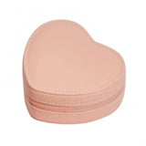 PU Heart Shape Jewelry Box Earring Holder Zipper Travel Box