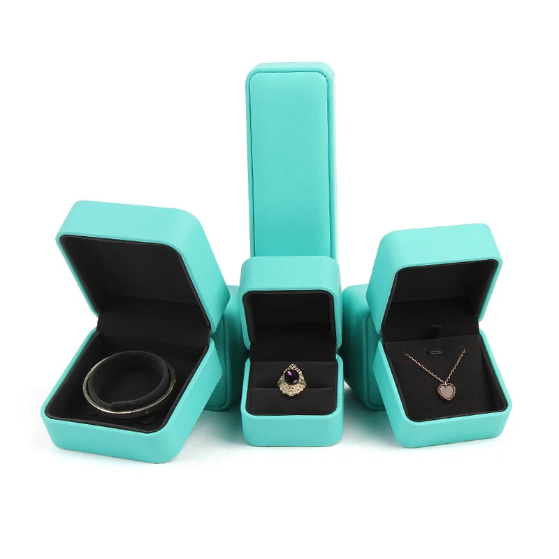 PU Leather Jewelry Boxes Gift Packaging Display Case