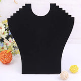 Velvet Fabric Necklace Bust Jewelry Display Holder Stand