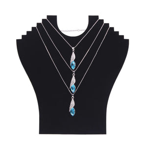 Velvet Fabric Necklace Bust Jewelry Display Holder Stand