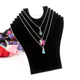 Velvet Fabric Necklace Bust Jewelry Display Holder Stand