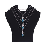 Velvet Fabric Necklace Bust Jewelry Display Holder Stand