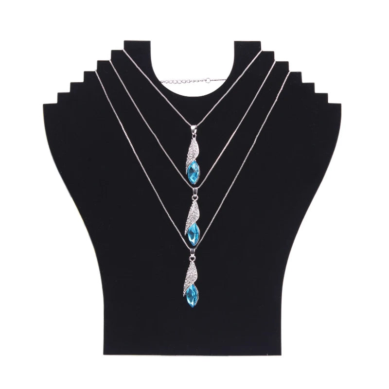 Velvet Fabric Necklace Bust Display Stand