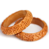 Peach Wooden Bracelet Folk Style Female Gift