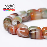 Peacock Agates Drum Shape Loose Spacer Beads 15'' Strand