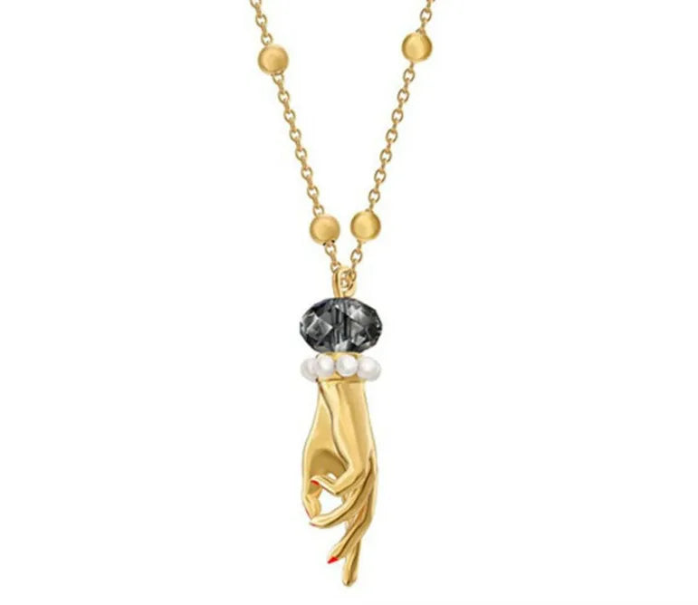 Elegant Pearl Finger Necklace for Women - Great Gift