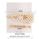 Pearl Hair Clips Set Women Hairpins Snap Barrettes Hair Styling Jewelry