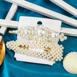 Pearl Hair Clips Set Women Hairpins Snap Barrettes Hair Styling Jewelry