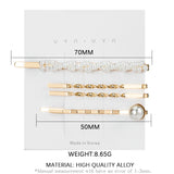 Pearl Hair Clips Set Women Hairpins Snap Barrettes Hair Styling Jewelry