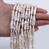 Semi Finished Biwa Shape Pearl Beads