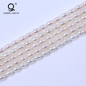 Natural Rice Shape Pearl Beads String