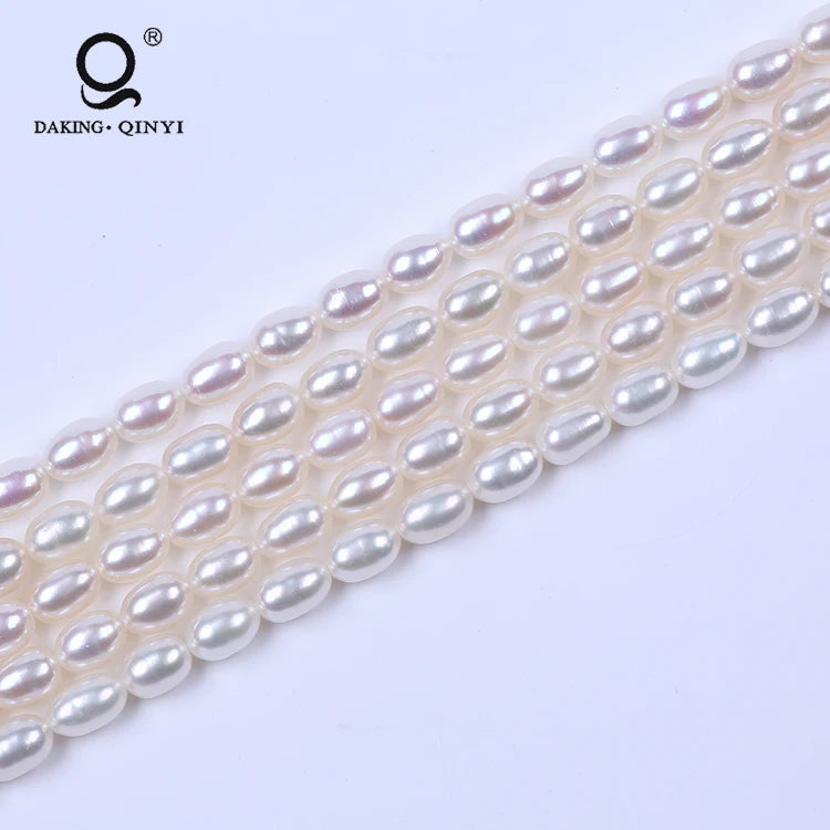 Natural Rice Shape Pearl Beads String