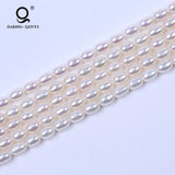 Natural Rice Shape Pearl Beads String - High Pearl Semi-Finished