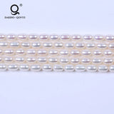 Natural Rice Shape Pearl Beads String - High Pearl Semi-Finished