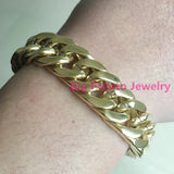 Gilded Bangle Stainless Steel Chain Bracelet for Men