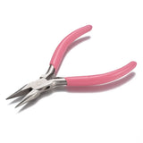 Pink Carbon Steel Needle Nose Pliers for Jewelry Making