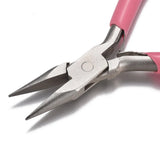 Pink Carbon Steel Needle Nose Pliers for Jewelry Making