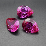 Pink Ruby Loose Pear Shape Cut LAB-CREATED 3# Corundum Gems