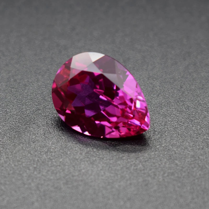 Pink Ruby Loose Pear Shape Cut LAB-CREATED 3# Corundum Gems