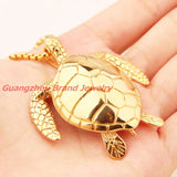 Sea Turtle Pendant Stainless Steel Mens Necklace
