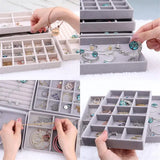Portable Velvet Jewelry Display Box Holder