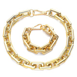 Punk Boho CCB Chain Necklace Women Statement Hip Hop Thick Link Chain