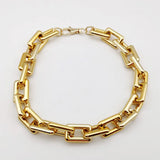 Punk Boho CCB Chain Necklace Women Statement Hip Hop Thick Link Chain