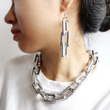 Punk Boho CCB Chain Necklace Women Statement Hip Hop Thick Link Chain