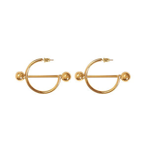 Geometric Silver Chunky Drop Earrings 585