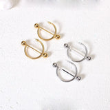 Geometric Silver Chunky Drop Earrings 585