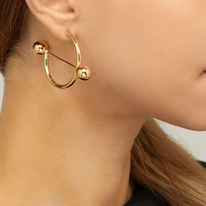 Geometric Silver Chunky Drop Earrings 585