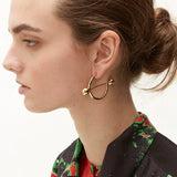 Geometric Silver Chunky Drop Earrings 585
