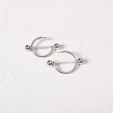 Geometric Silver Chunky Drop Earrings 585