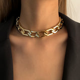 Punk Chain Necklace Women Statement Hip Hop Thick Link Necklace