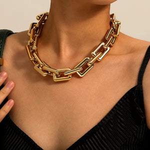Punk Chain Necklace Women Statement Hip Hop Thick Link Necklace
