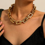 Punk Chain Necklace Women Statement Hip Hop Thick Link Necklace