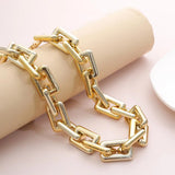 Punk Chain Necklace Women Statement Hip Hop Thick Link Necklace