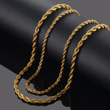 Punk Long Necklace Stainless Steel Rope Chain Jewelry