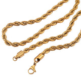 Punk Long Necklace Stainless Steel Rope Chain Jewelry