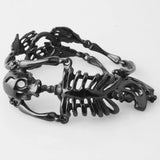 Punk Skeleton Skull Bones Cuff Bracelet