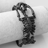 Punk Skeleton Skull Bones Cuff Bracelet