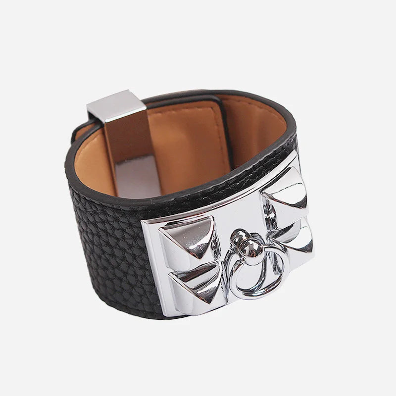 Punk Style Silver Rivet Bangle Men Women Jewelry