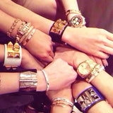 Punk Style Silver Rivet Bangle Men Women Jewelry